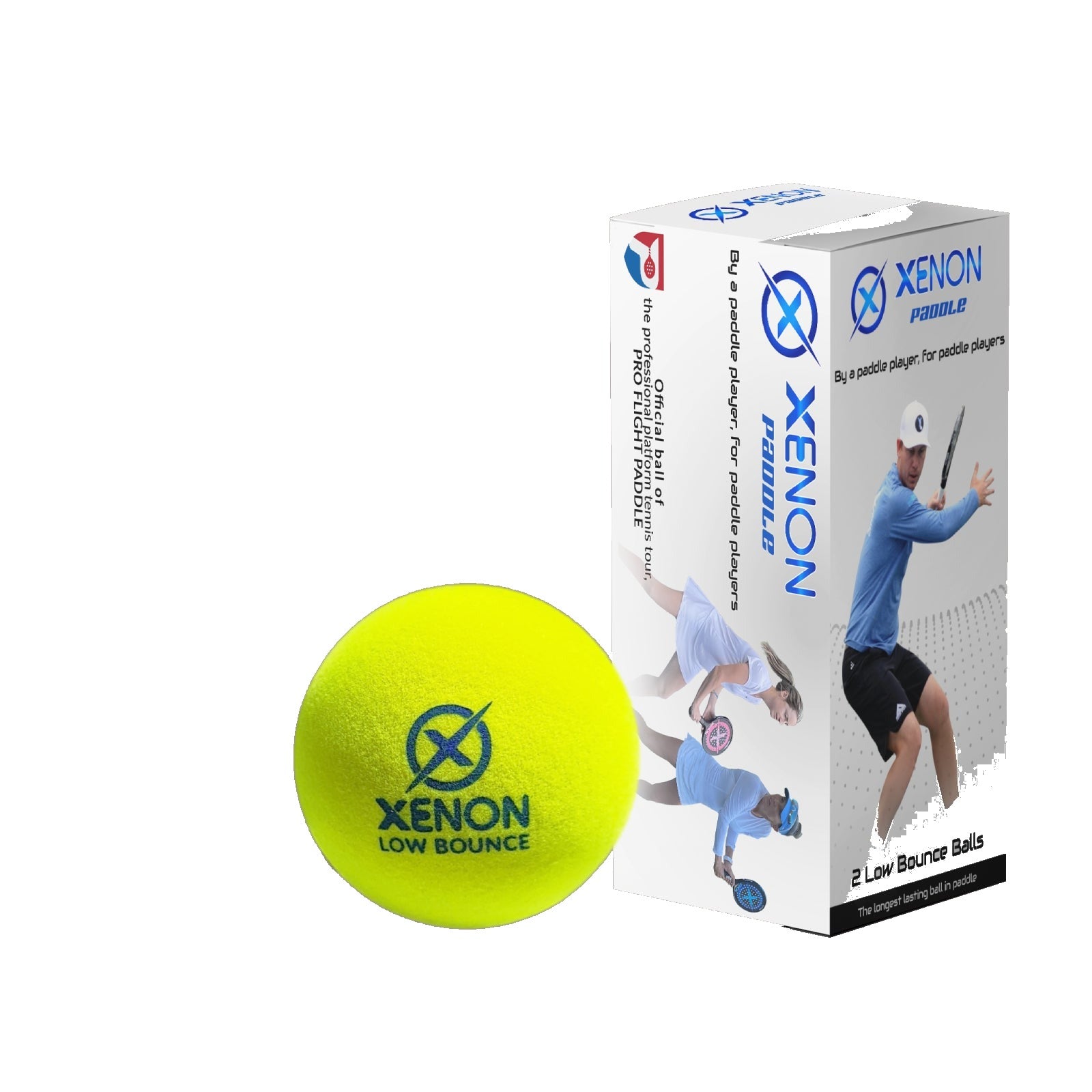 Xenon Low Bounce Ball with sleeve - white background