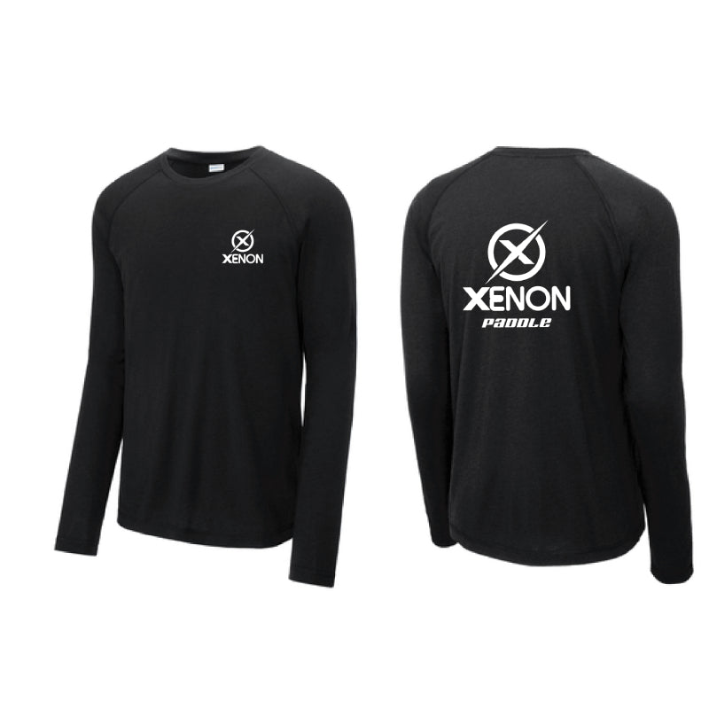 Xenon Paddle tennis and pickleball long sleeve tri-blend performance shirt - Men's/unisex black