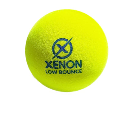 xenon paddle low bounce paddle tennis ball yellow closeup zoom