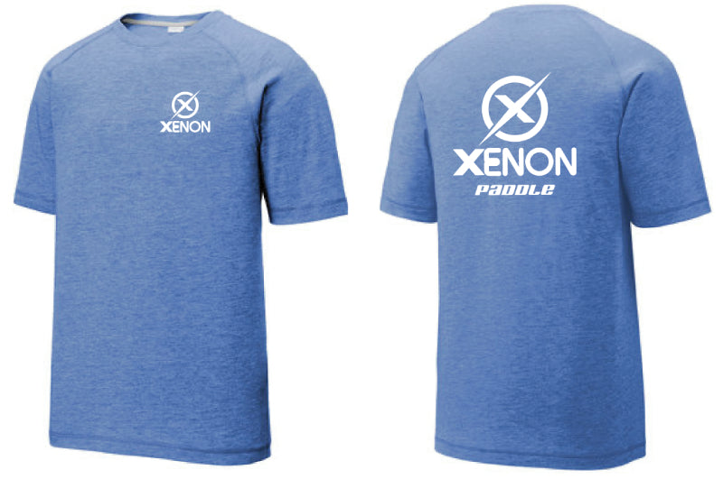 Xenon Paddle Tennis and Pickleball Short Sleeve Shirt Tri-Blend Performance mens blue
