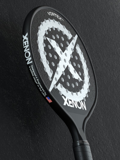 Xenon Paddle Tennis Racket Vortex Pro Model Font Side