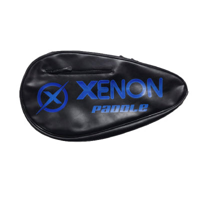 Xenon Paddle tennis racket high quality synthetic leather case black and blue holds phone and keys