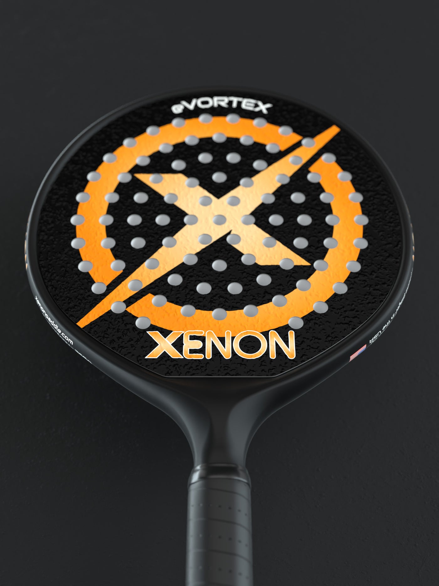 eVortex - Paddle Tennis Racket With Heated Handle by Xenon Paddle Angle View 3