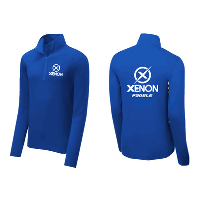 blue 1/4 zip pullover for paddle tennis players by xenon paddle