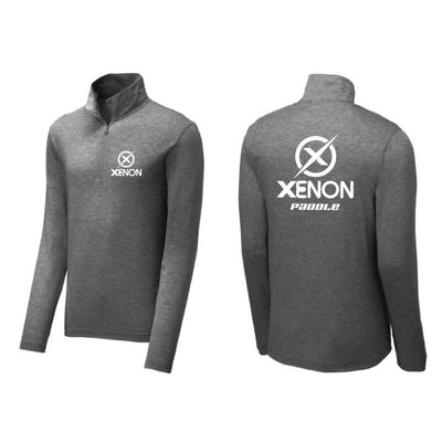 grey 1/4 zip pullover for paddle tennis players by xenon paddle