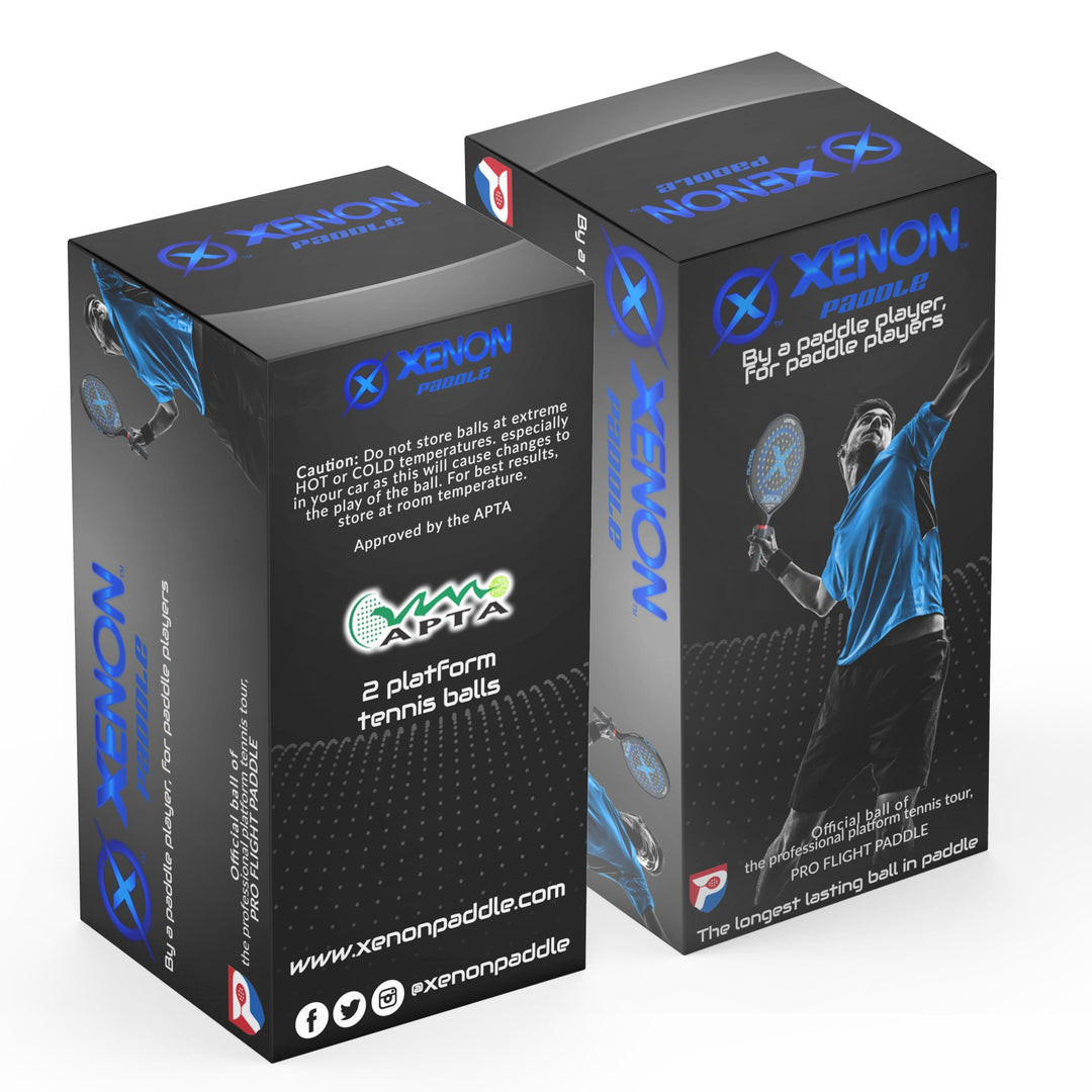 xenon paddle pro flight platform tennis ball box or sleeve