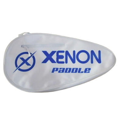 Xenon Paddle tennis racket high quality synthetic leather case white and blue side holds phone and keys