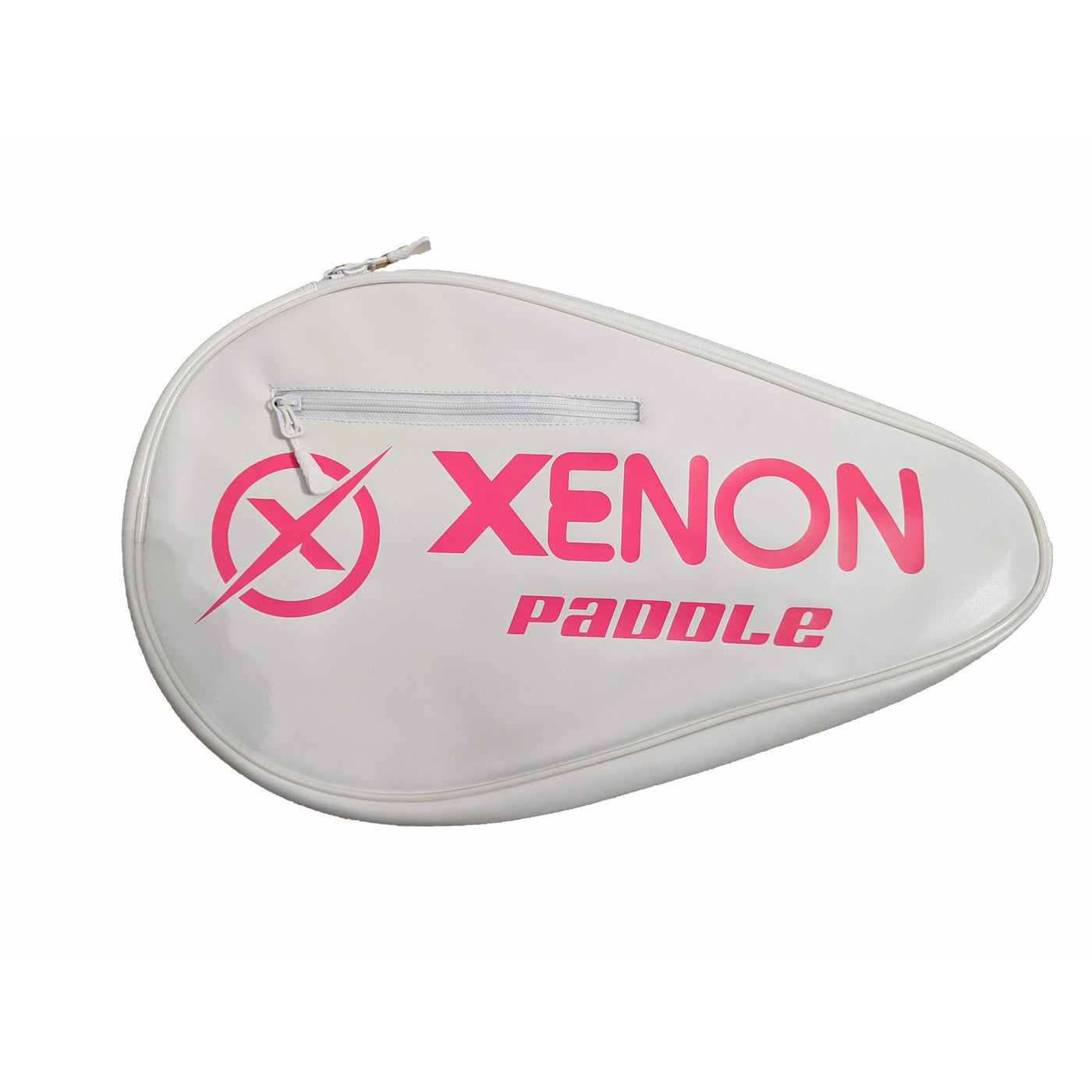 Xenon Paddle tennis racket high quality synthetic leather case white and pink holds phone and keys